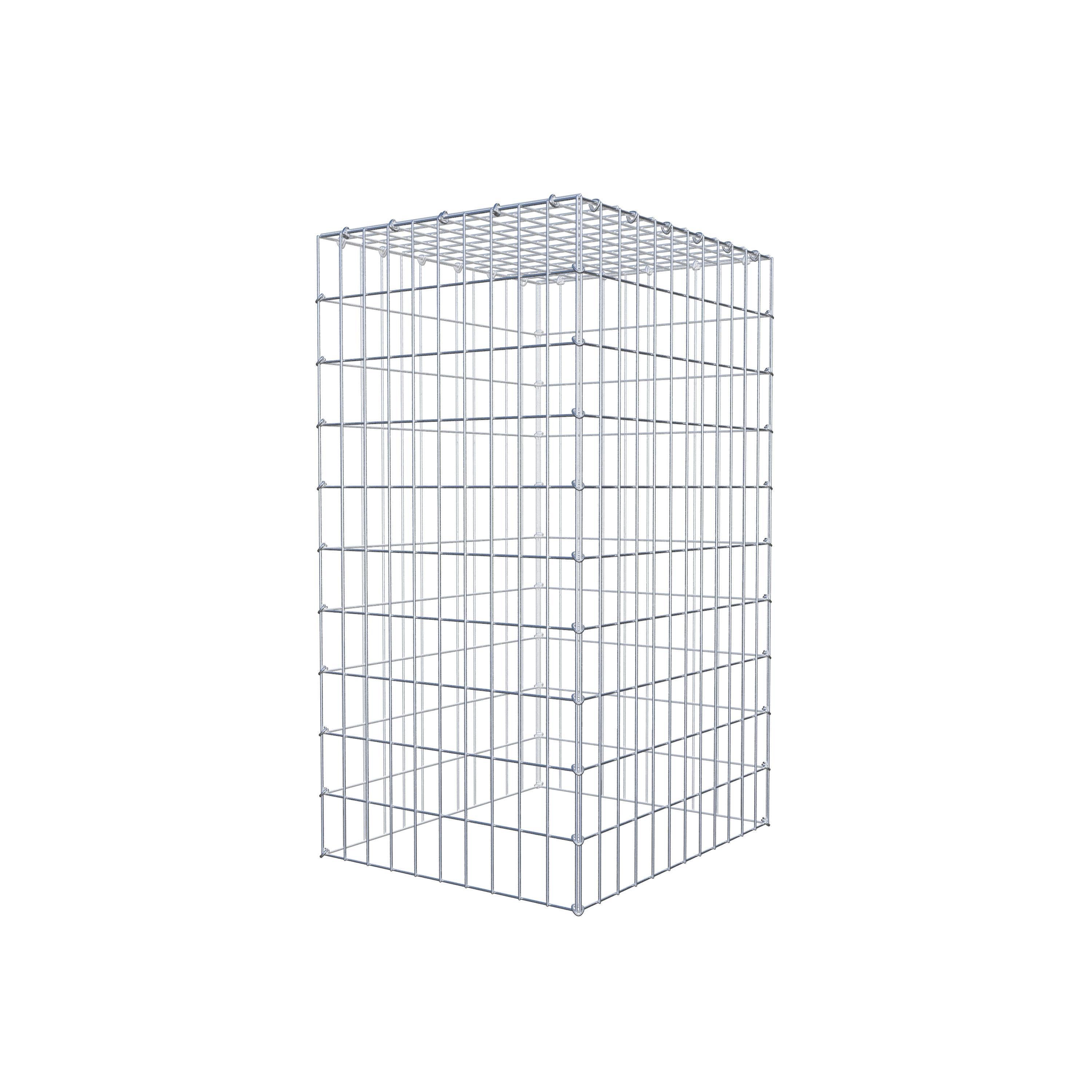 Gavión para apilar en acero galvanizado 100x60x50cm (LxAxP), malla 5 x 10cm, Anillo en C, sin rejilla inferior - 5