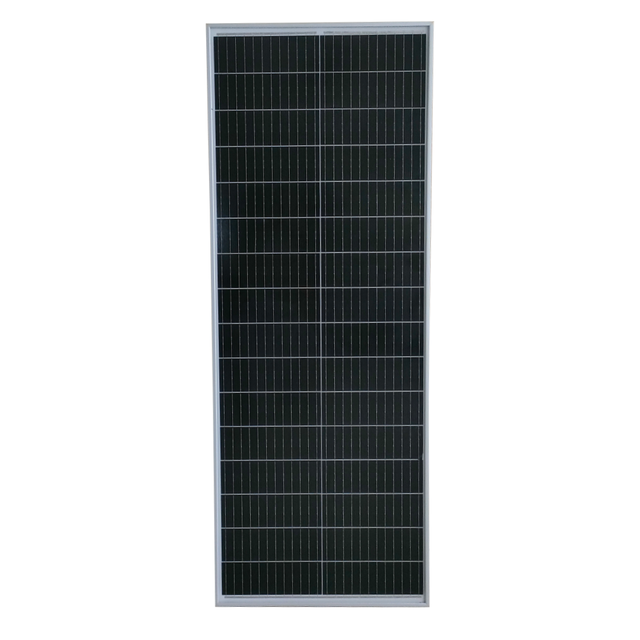Confezione da 10 pannelli solari monocristallini da 100W 12V di dimensioni 1190x450x30 per l'utilizzo in camper, roulotte, campeggio e capannoni.