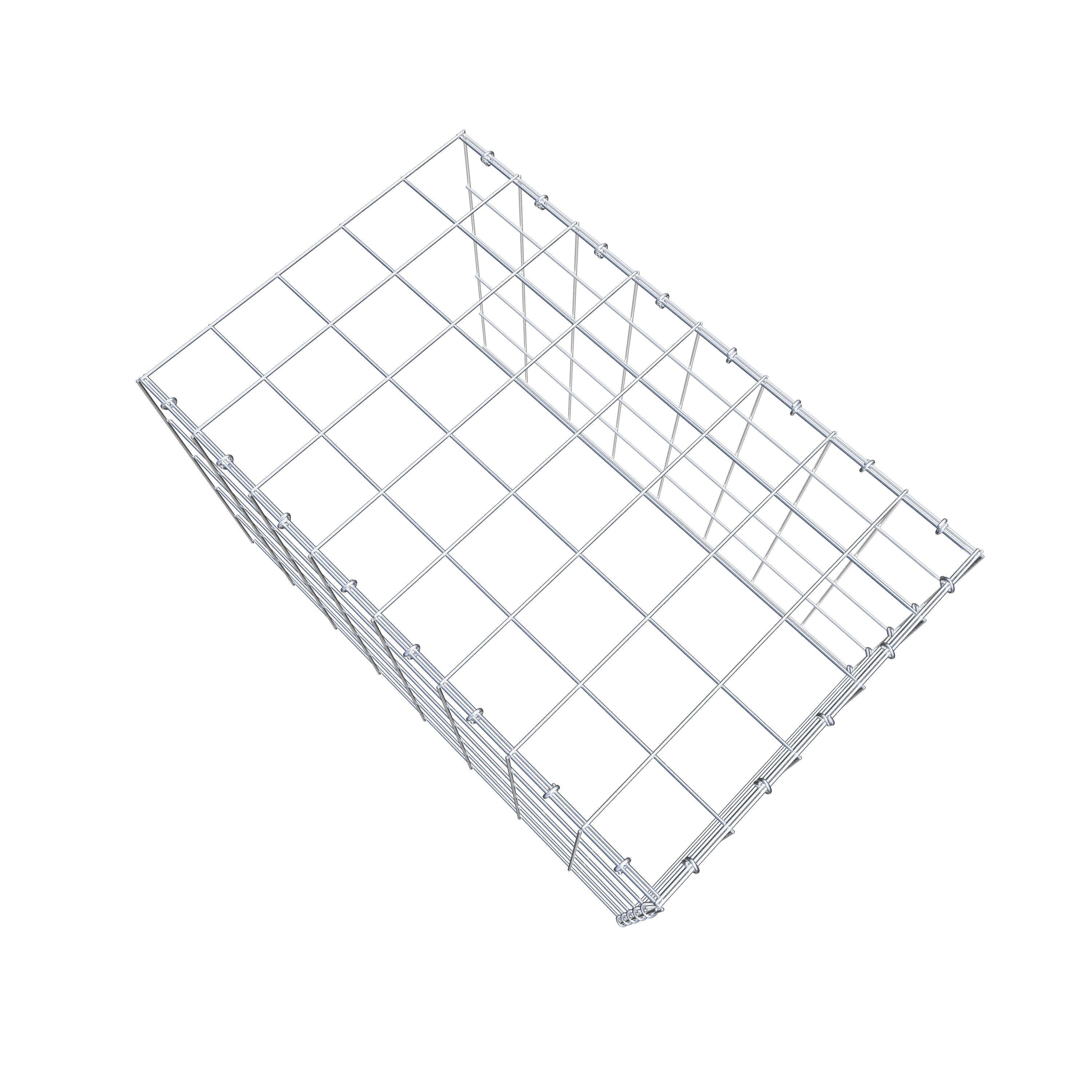 Gavión para ampliar y apilar, 80x50x50cm (LxHxP), malla 10 x 10cm, sin rejilla frontal ni inferior - 8