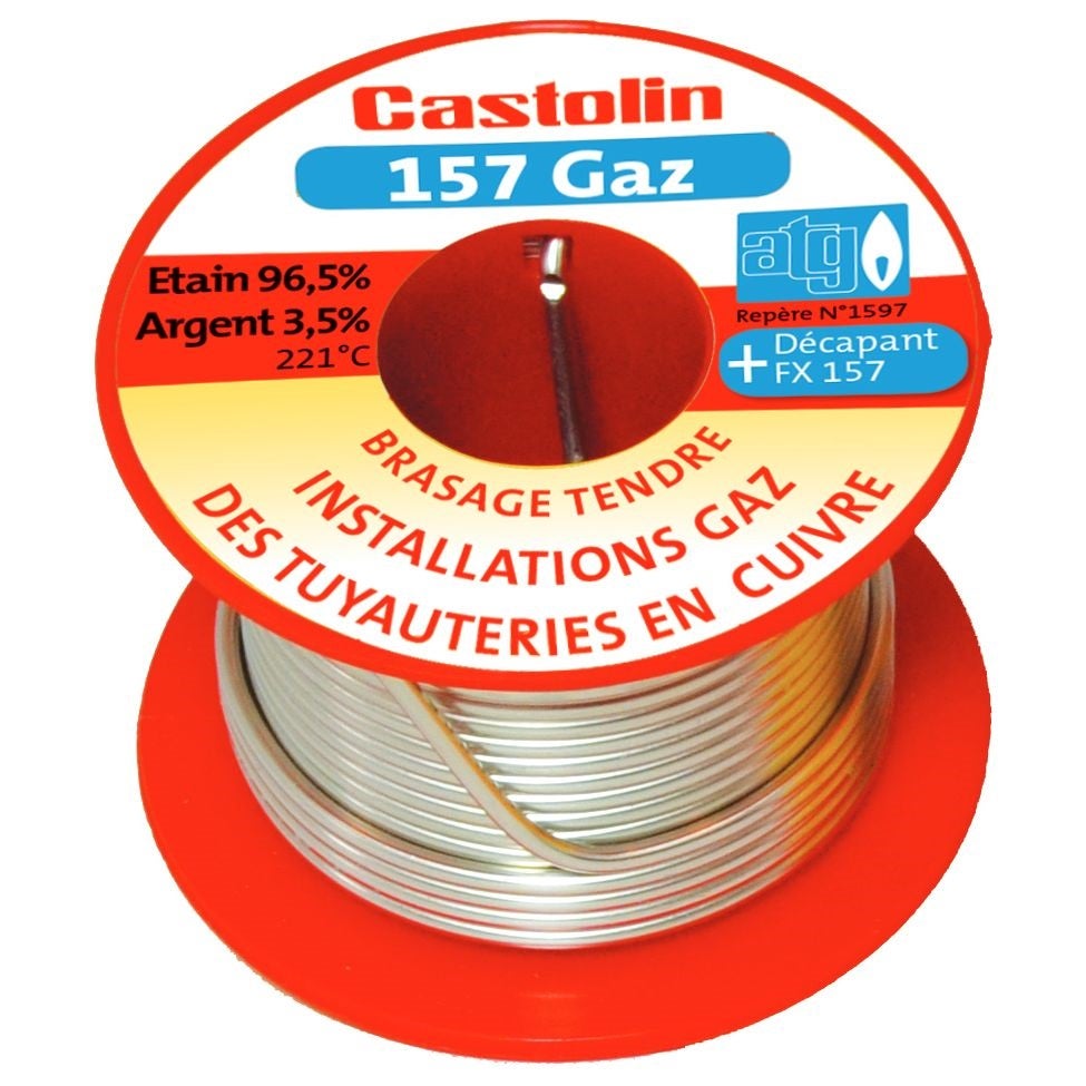 La baguette enrobée Castolin 1665 XFC 2002F, 40% Argent présente un