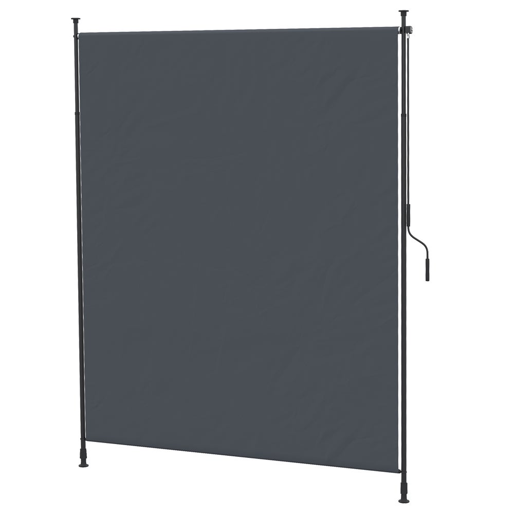 Toldo vertical 200x292 cm - Techo retráctil de aluminio gris para terraza - 2