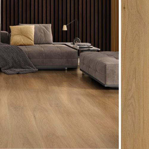 Suelo vinílico spc formato xl con subsuelo incorporado (6.5mm) en clic - 30 cajas (52.35 m²) madera natural