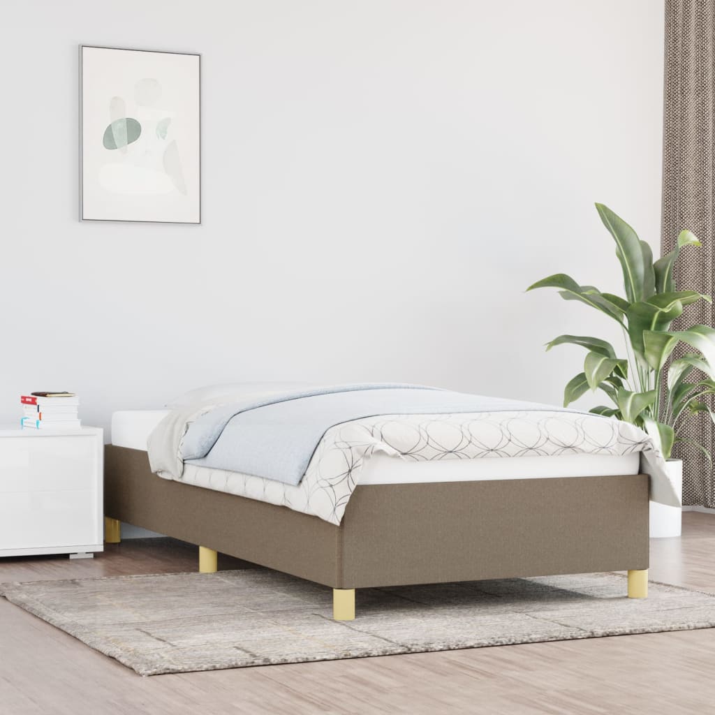 Rama łóżka bez materaca Taupe 90x200 cm Tkanina