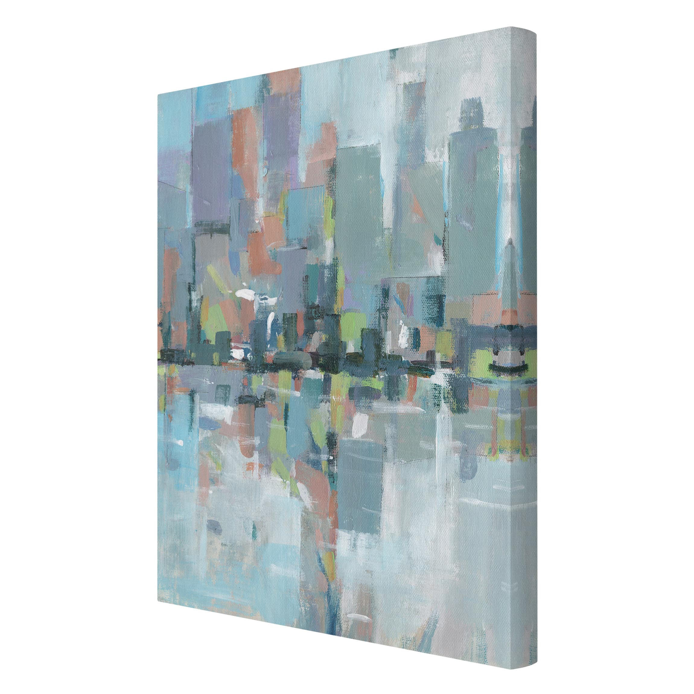 Impression sur toile tableau sur toile châssis gris abstrait peinture artiste 275 cuisine chambre à coucher salon couloir 60 x 90 cm - 6