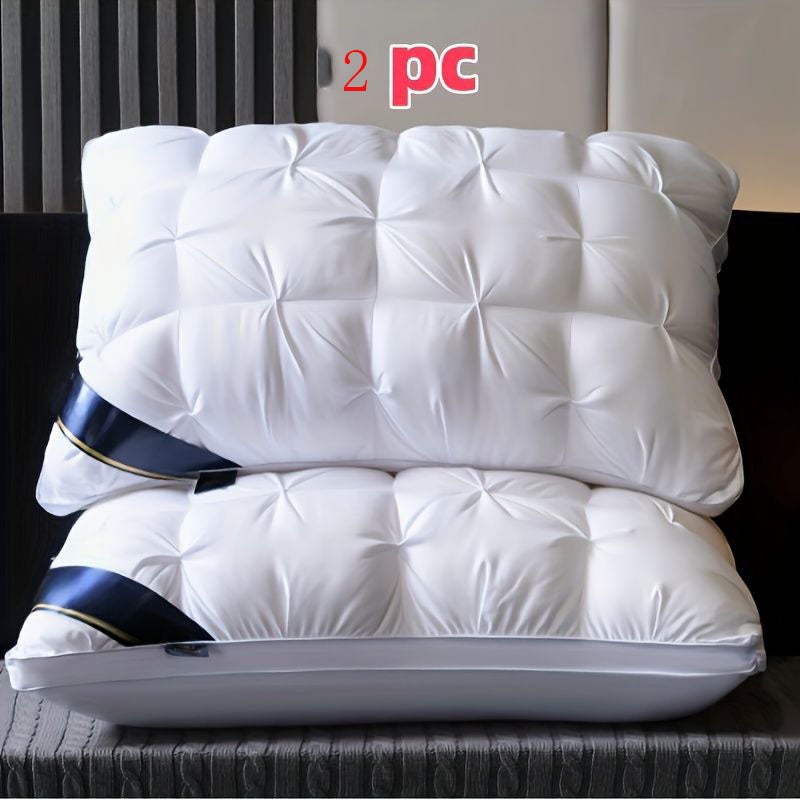 Almohada para dormir de 48 x 74 cm, suave, para hombros, ergonómica, para hotel, viscoelástica, color blanco