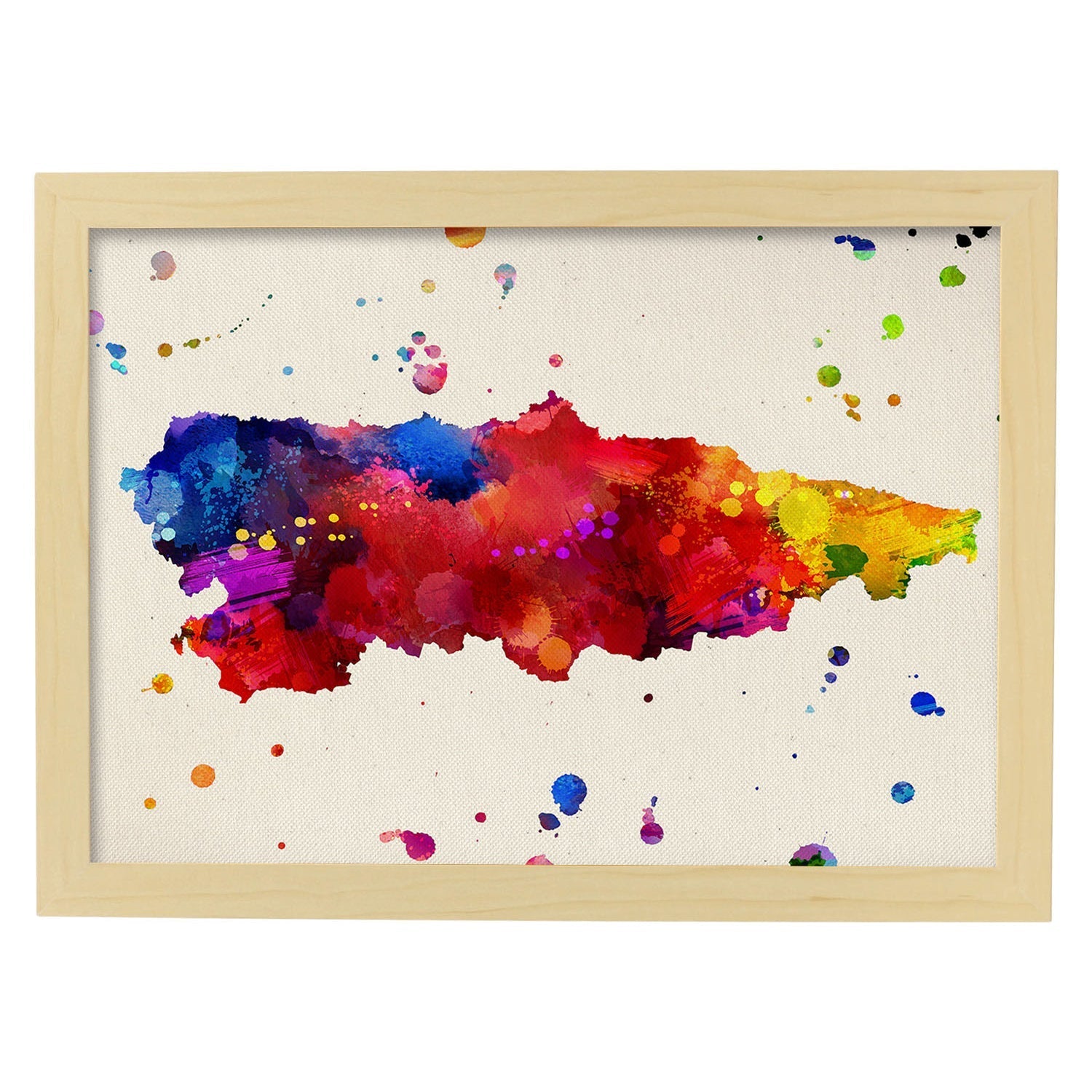 Poster de asturias. láminas e ilustraciones de ciudades, comunidades, y mapas de espana. marco negro - a3