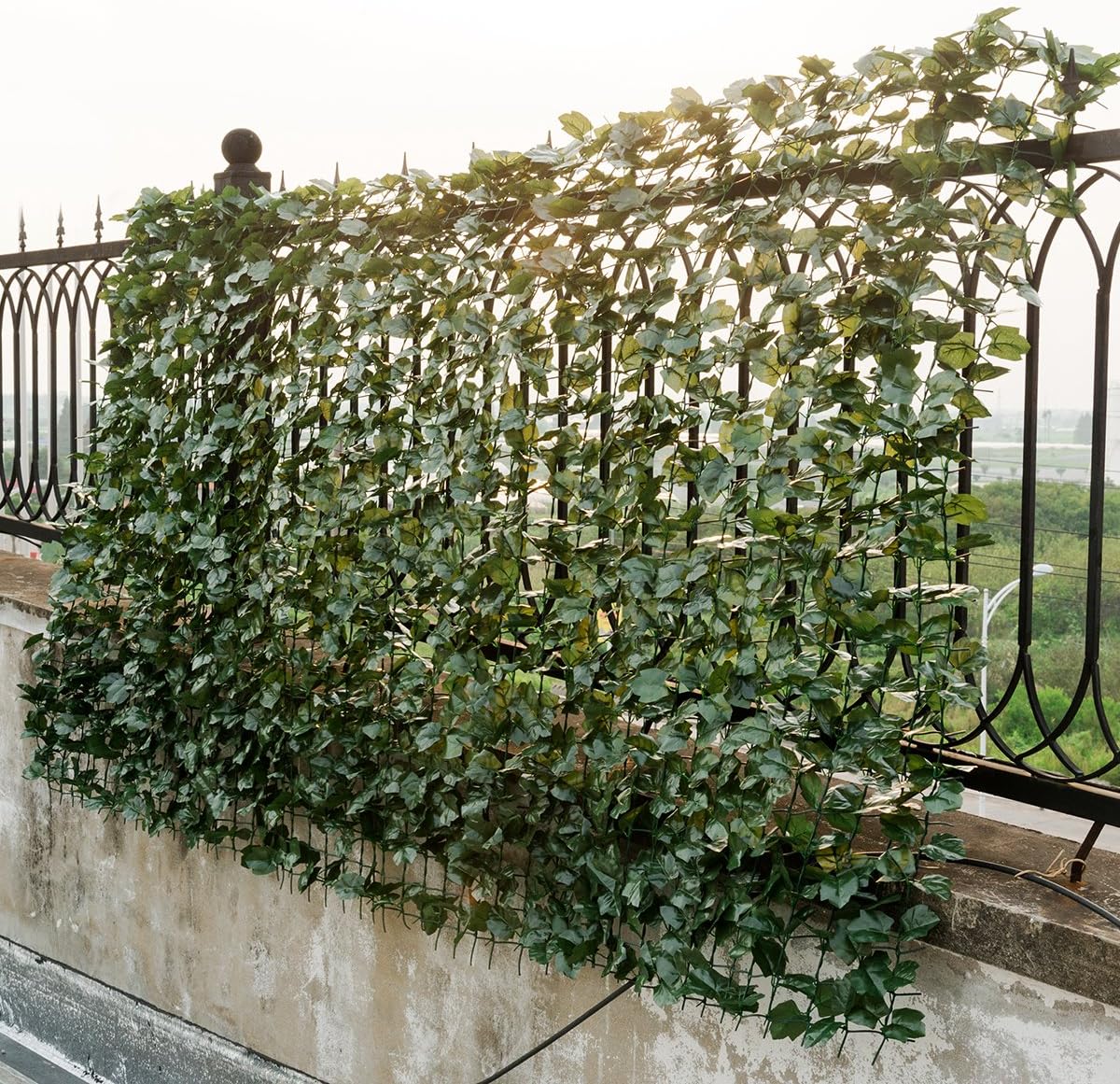 Haie Artificielle, Brise-Vue 300 x 150 CM avec Feuilles de Lierre en Polyester Protection UV, pour Balcon,Terrasse,Jardin - 6
