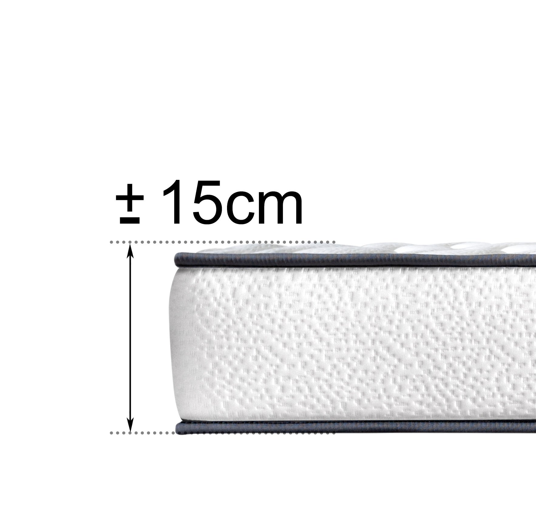 Matelas Mousse 160x200 - Ferme - Réversible - Côté Été/hiver - H15 Cm - 4