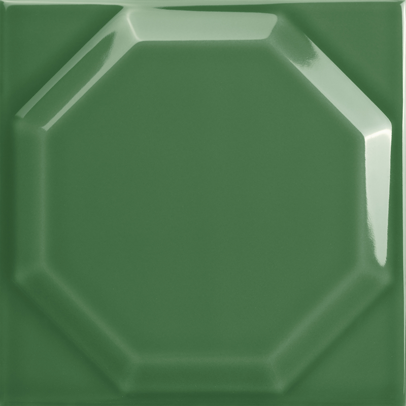 Carrelage Mur Brillant CERAGNI OCTAGON Vert 800 | 15x15 (carton avec 29 ...