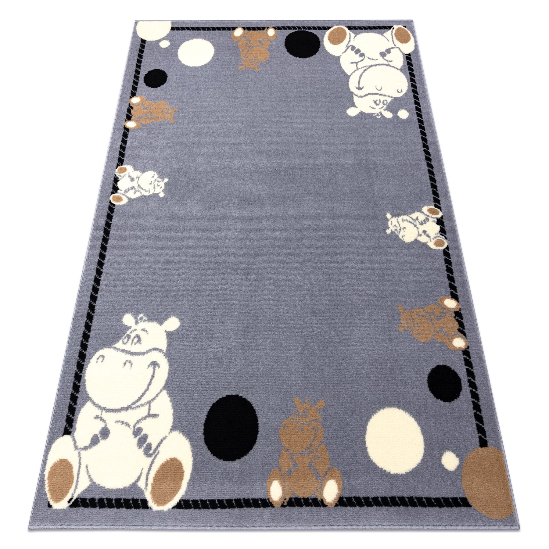 Dywan BCF FLASH Hippo 3993 - Hipopotam, hipek szary 140x190 cm