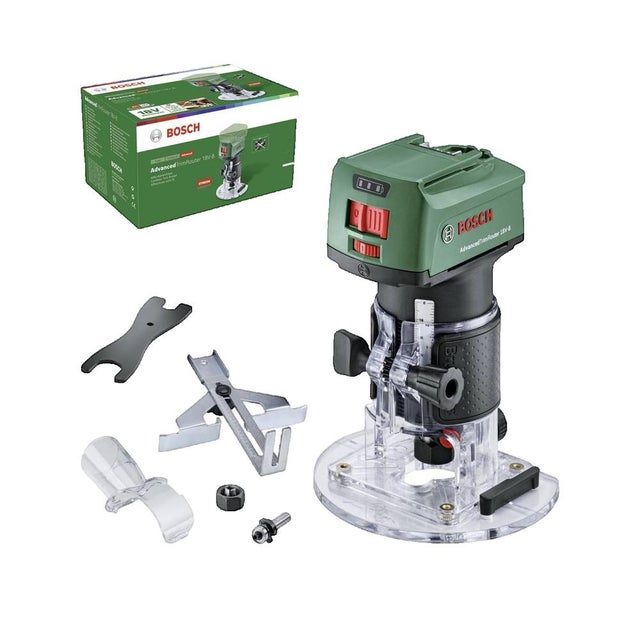 Bosch Home and Garden Défonceuse 06039D5000 AdvancedTrimRouter 18V-8 brushless, + accessoires, sans batterie, sans