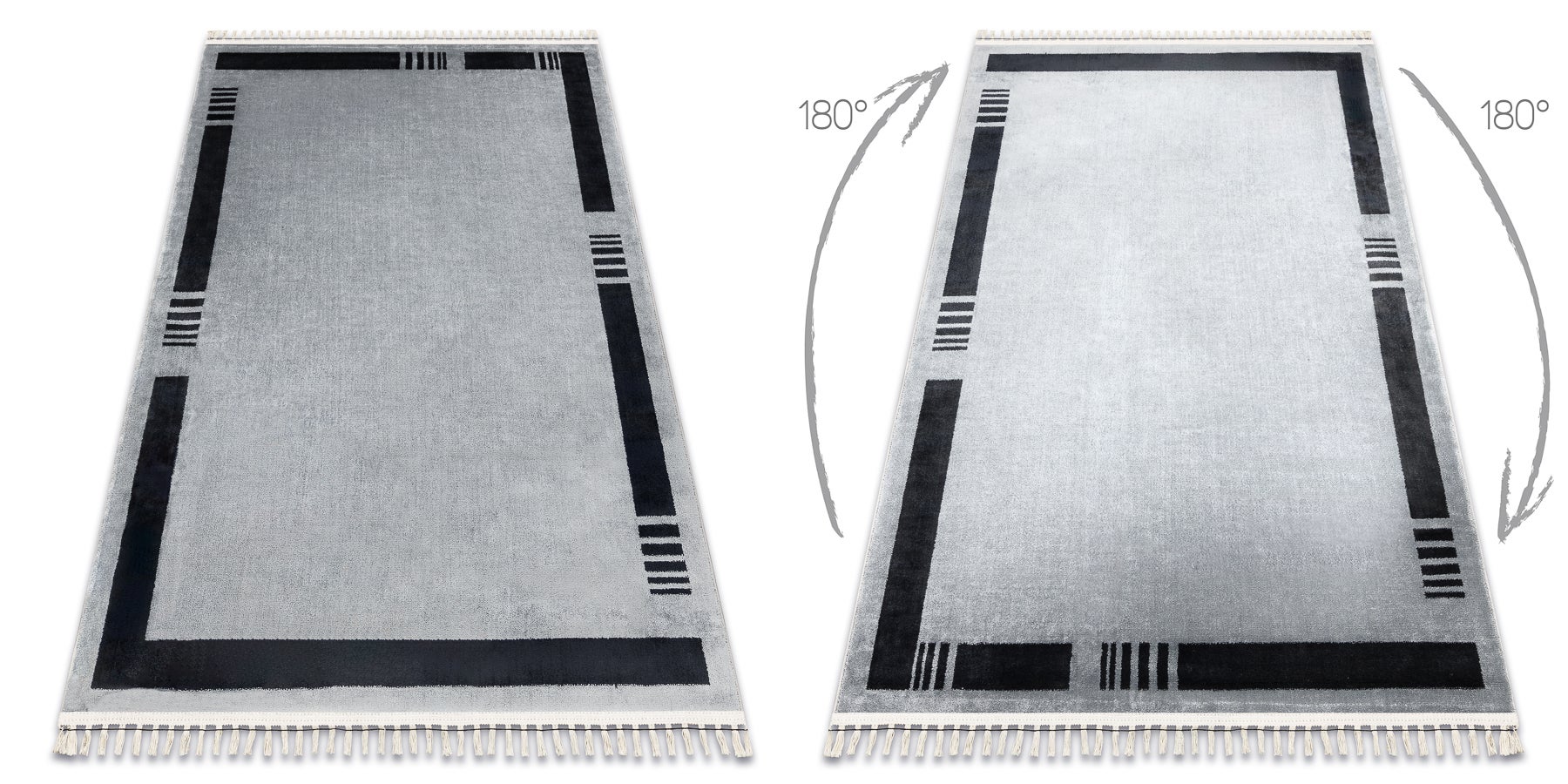 Tappeto AMOUR 53113D grigio - Cornice, moderno, elegante 196x290 cm - 2