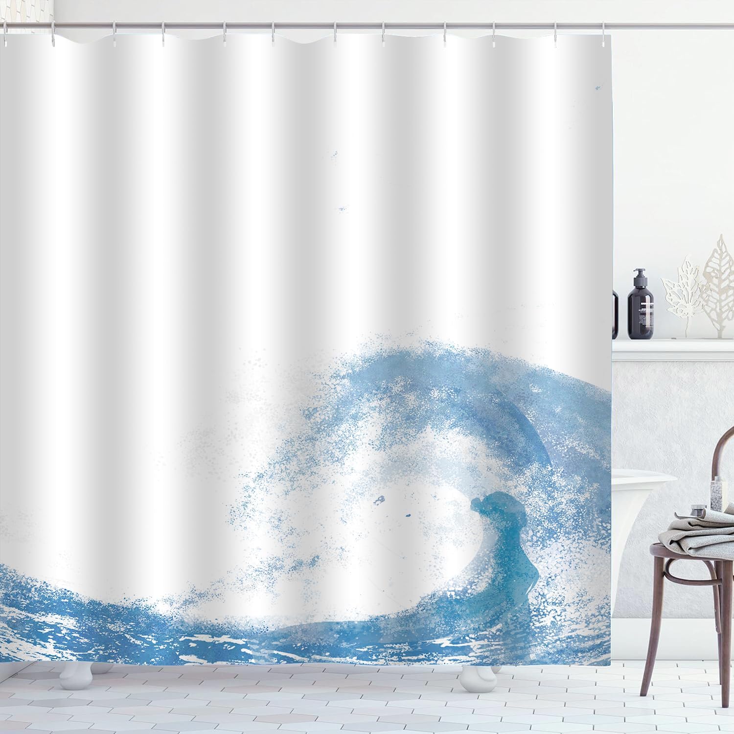 Nazalus-Vente Chaude-Rideau De Douche Anti Moisissure 180x200 Cm,Rideau De Douche Tissu Lavable