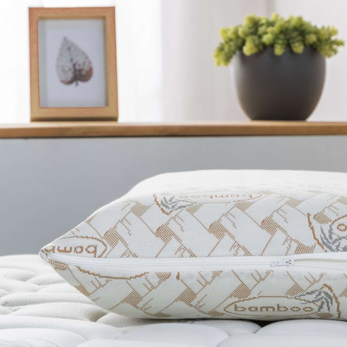 Nalui Almohada Viscoelástica Chloe Marron con Doble Funda (Firmeza Media) - 6