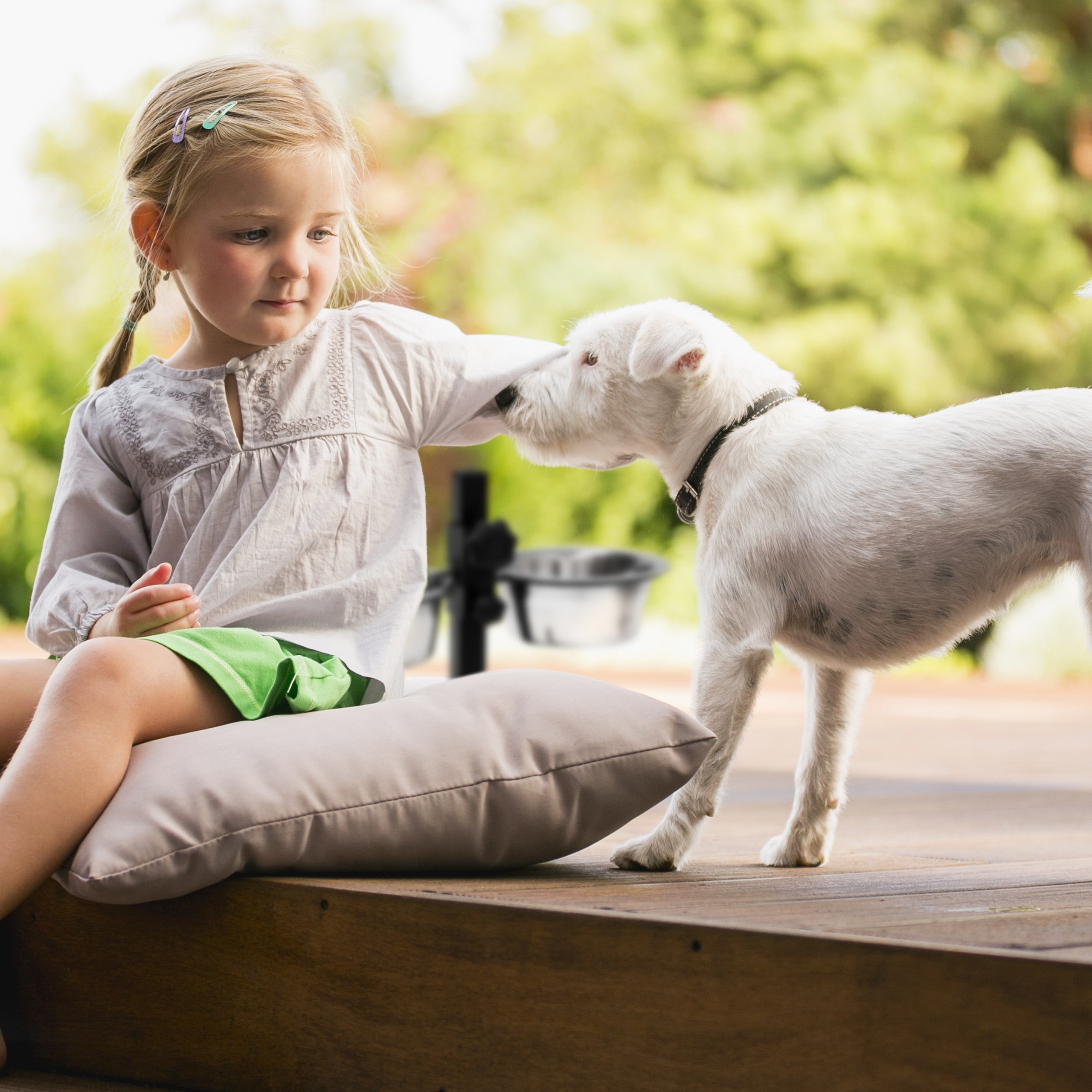 Relaxdays Gamelles pour chiens, 2,2 l, acier inoxydable, HLP 42 x 53 x 26 cm, hauteur réglable, antidérapant, argenté - 4