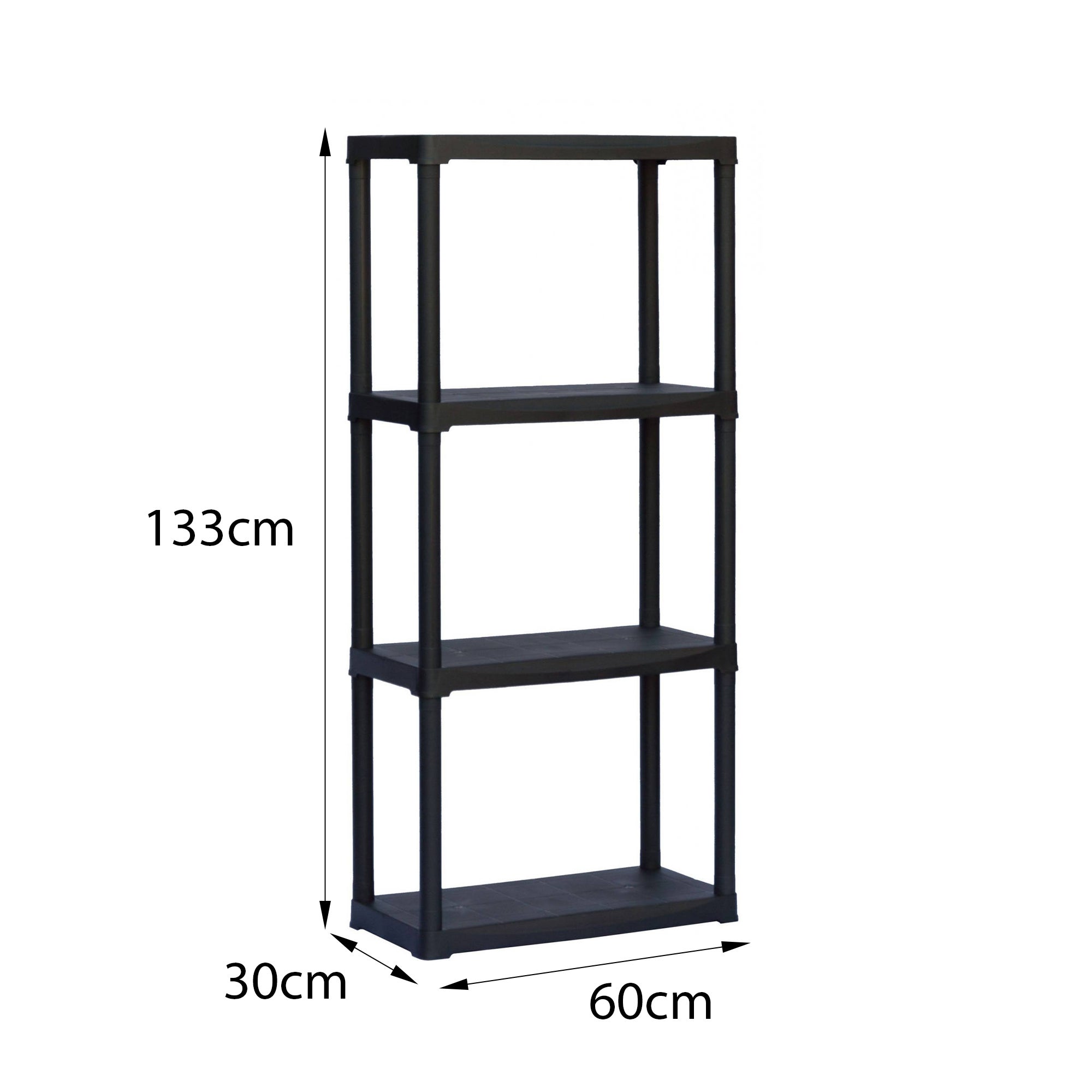 Armario de exterior Ostenda, Estante de exterior, Armario de balcón multiusos, Mueble de exterior, 100% Made in Italy, Antracita, 60x30h133 cm - 8