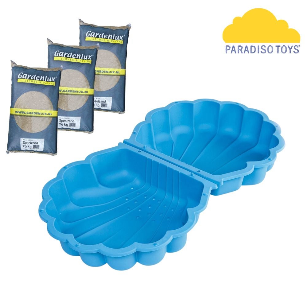 Paradiso Toys Bac ?� sable - Shell Set Blue - Y compris 60 kg de sable | Leroy Merlin