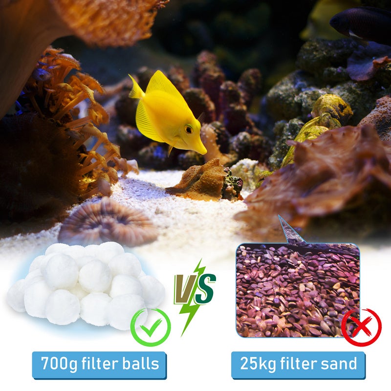 Bolas De Filtro Para Piscina Y AKAGI - Reemplazo De Arena, 700g (Equivale A 25kg De Arena)