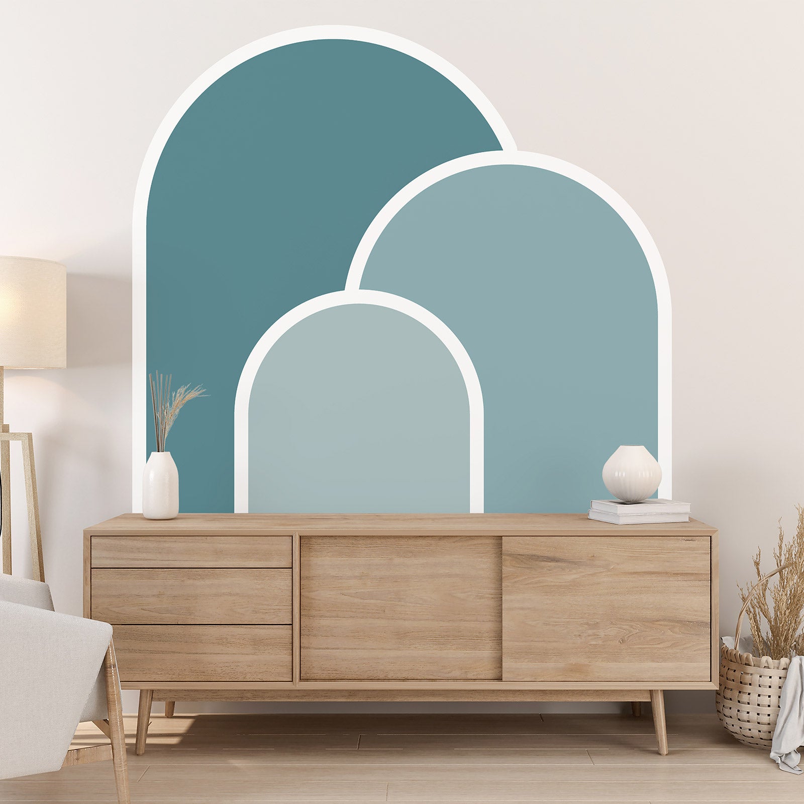 Stickers Arches - Design - Adhésif + Protection MATE - Largeur 90 x Hauteur 110 cm - 2