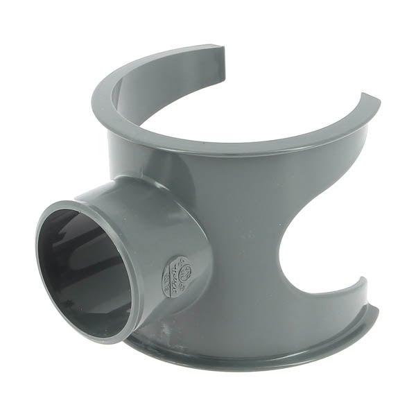 Selle De Branchement Nicoll 90° PVC Gris - Pour Tube D'évacuation Ø100/40 Mm - Réf. SL104