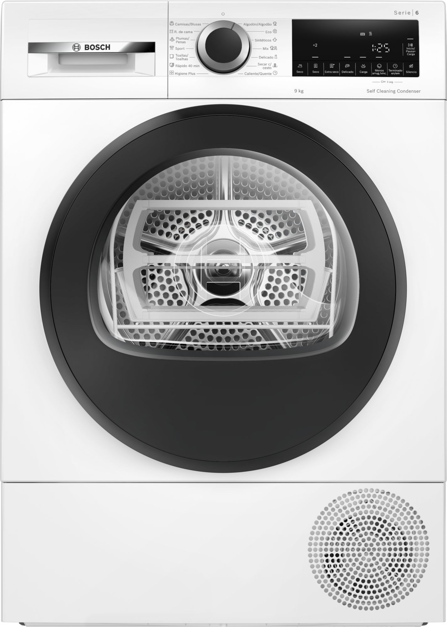 Bosch  Wqg245d0es Secadora Carga Frontal Con Bomba De Calor 9Kg Clase C Libre Instalación Serie 6 , Leroy Merlin