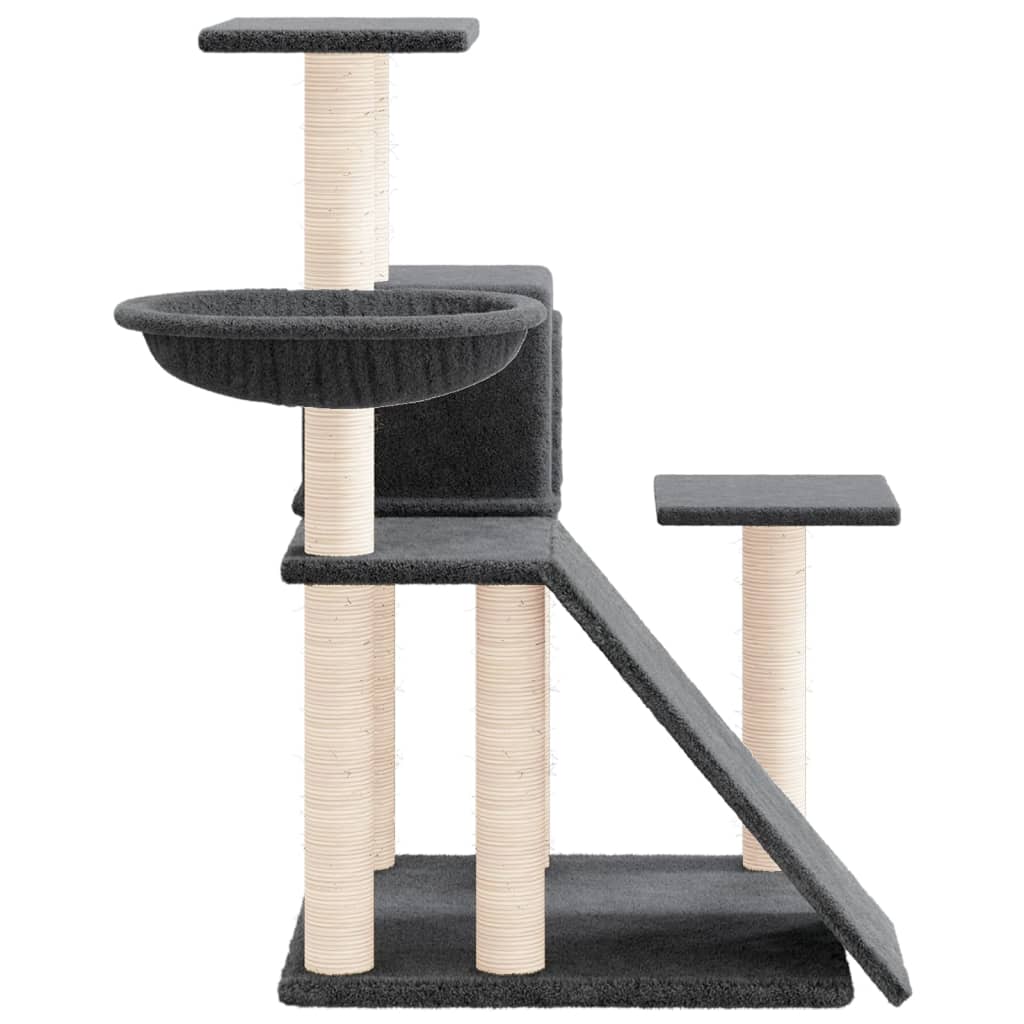 Maison Exclusive - Árvore p/ gatos c/ postes arranhadores sisal 82 cm cinza-escuro - 4