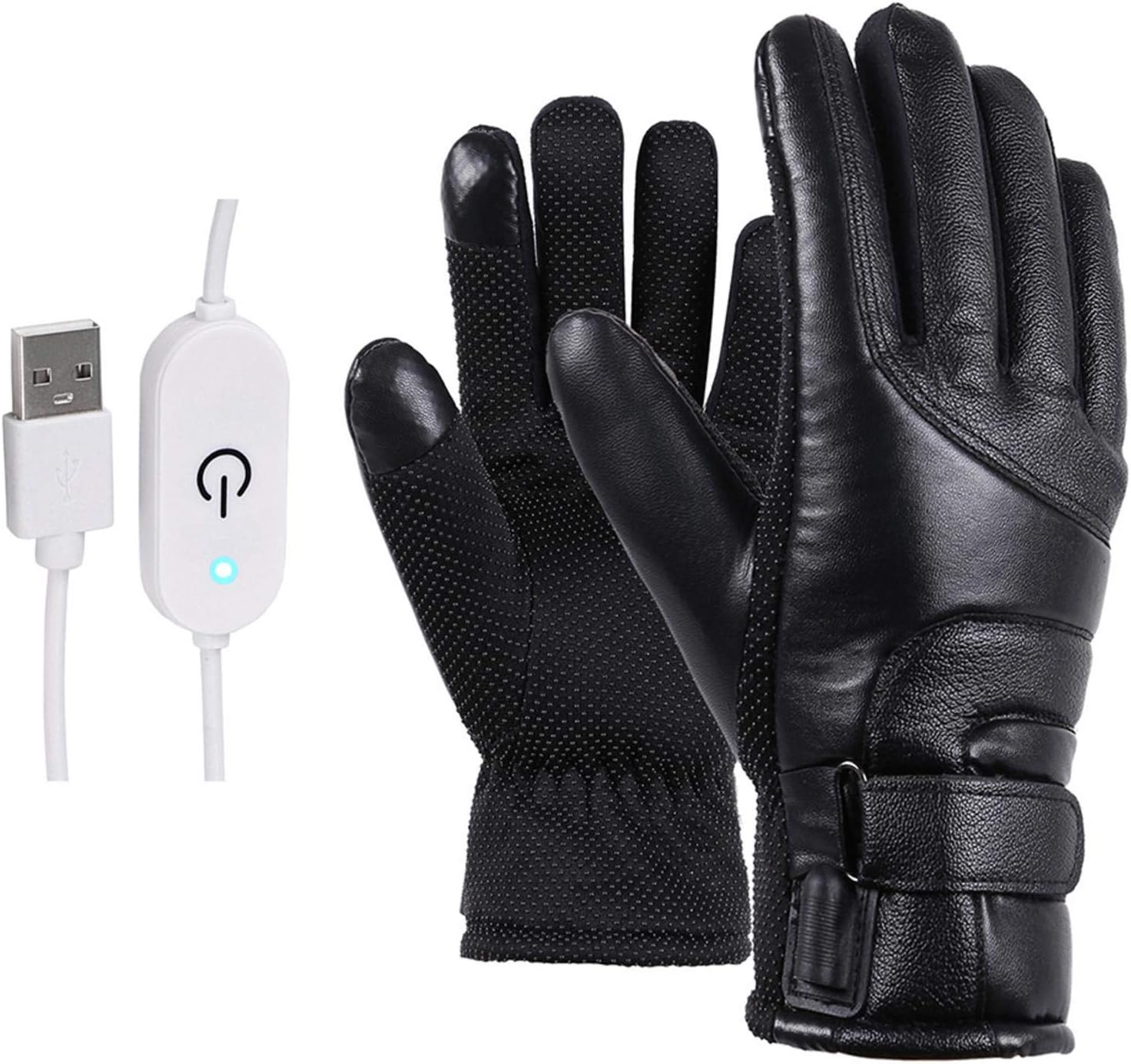 Gants chauffants USB pour hommes et femmes, écran tactile étanche d'hiver, adaptés aux motos, vélos, ski, patinage - 8