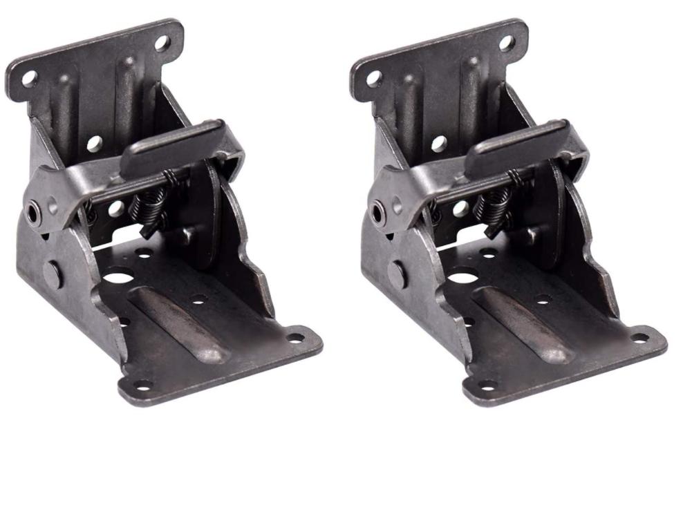 2 Charnières De Support Pour Couvercle Pliable - 6.77x0.43 Cm - Argent - Uxcell