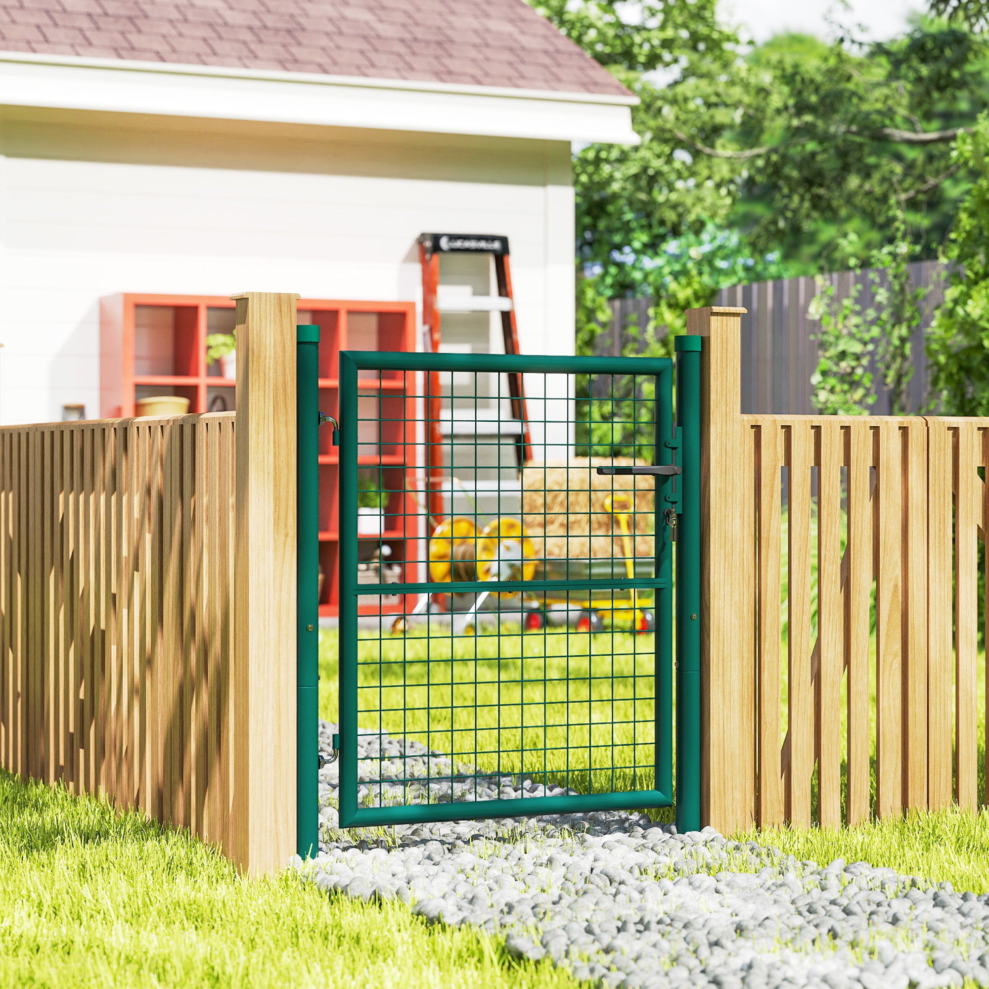 Portillon de jardin Acier Outsunny - 8