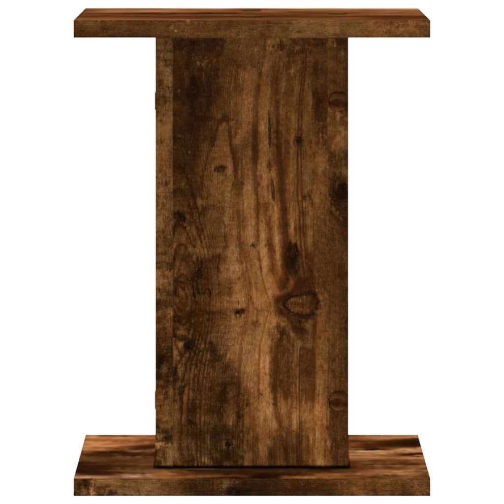Supports pour plantes 2 pièces chêne fumé panneau de bois - 4