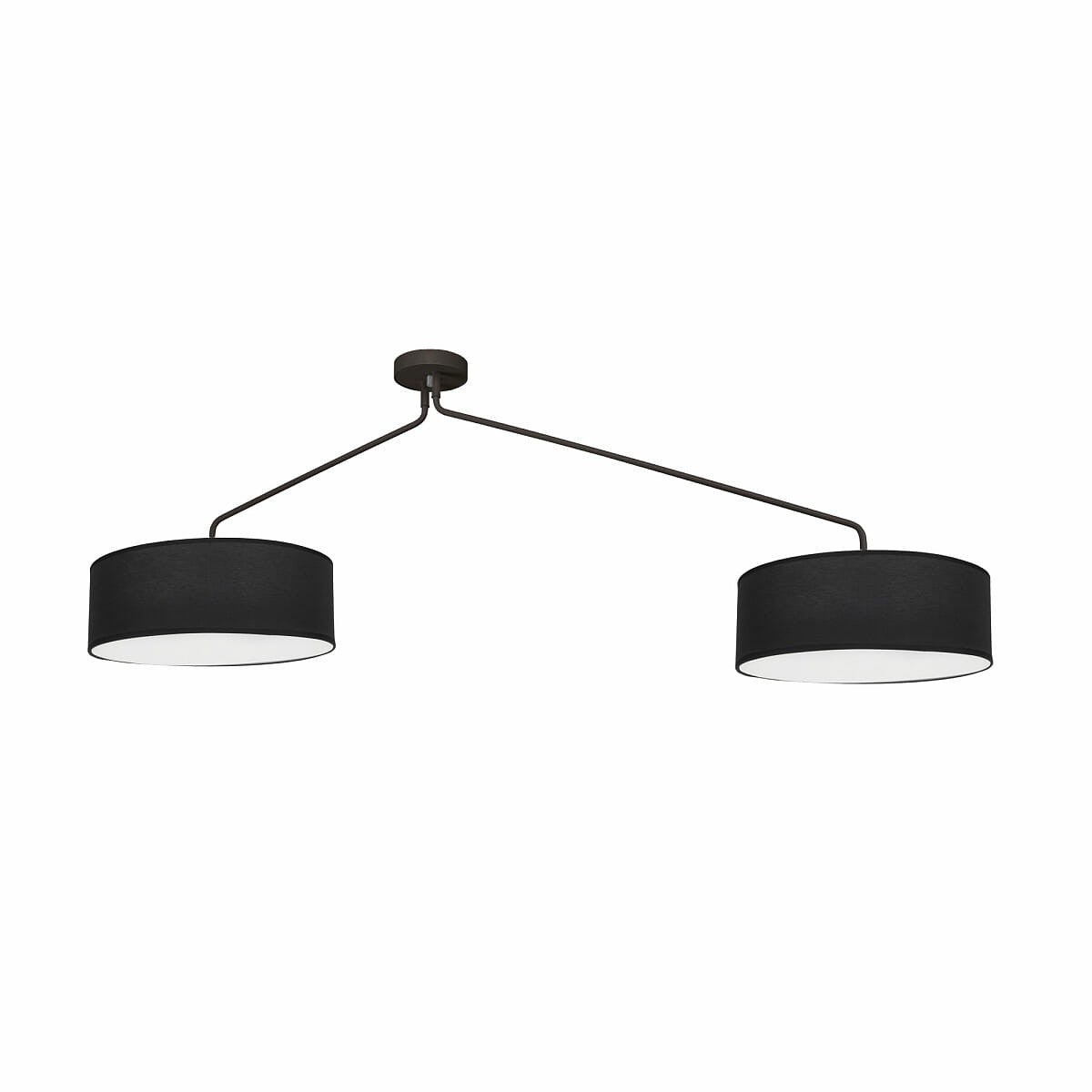 Lampa wisząca Falcon czarno-biała 6xE27x25W regulowana wym: 65 x 50 x 156 cm tkanina Nowodvorski Lighting