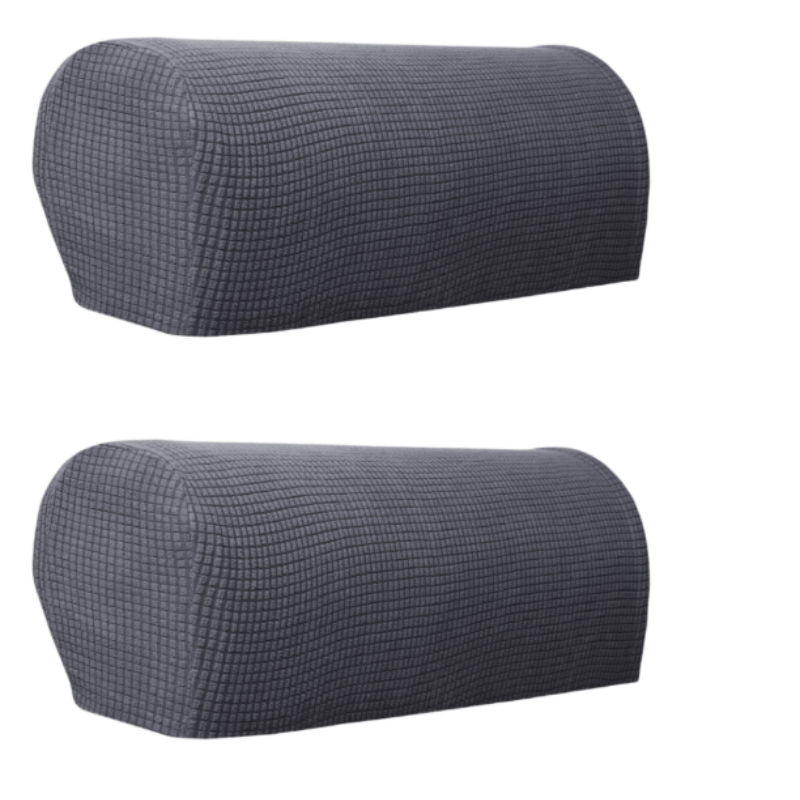 Housses D'accoudoir Canapé En Cuir PU - Protection Noire Extensible