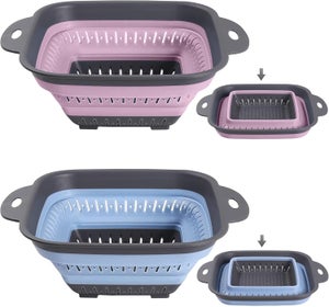 Passoire Pliable En Silicone Rouge - Compacte, Idéale Pour Petites Cuisines, Camping Et Pique-niques