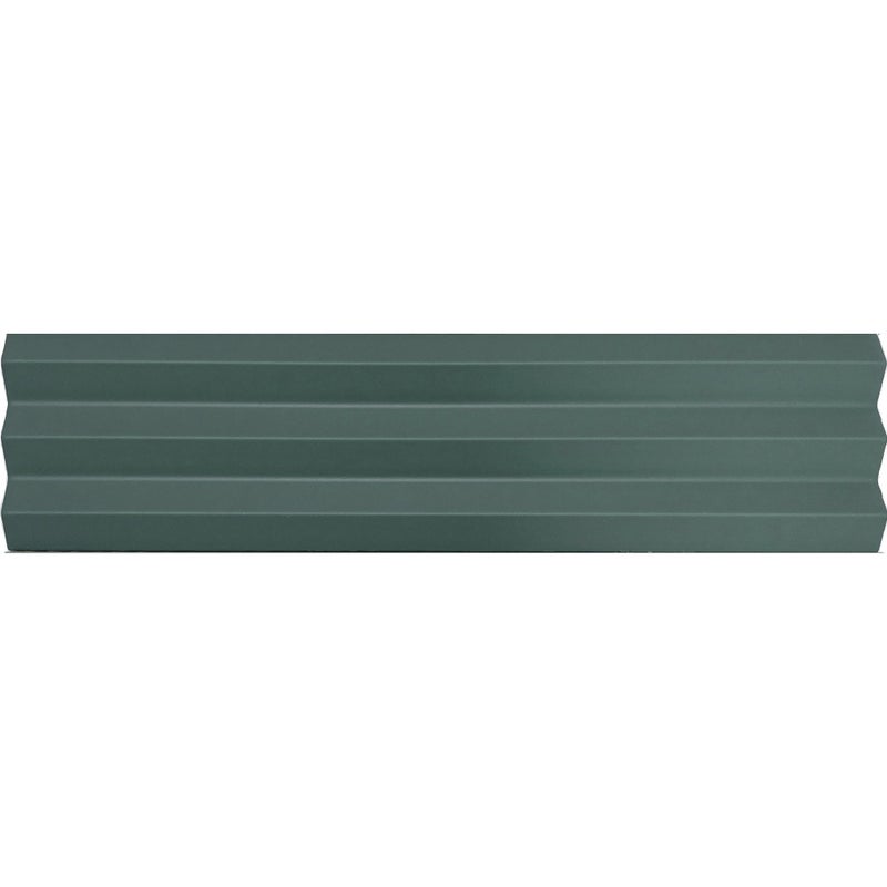 Matowa płytka ścienna z reliefem, niebieska, Acanto 10x40 cm V-Ribbed Baltic Blue