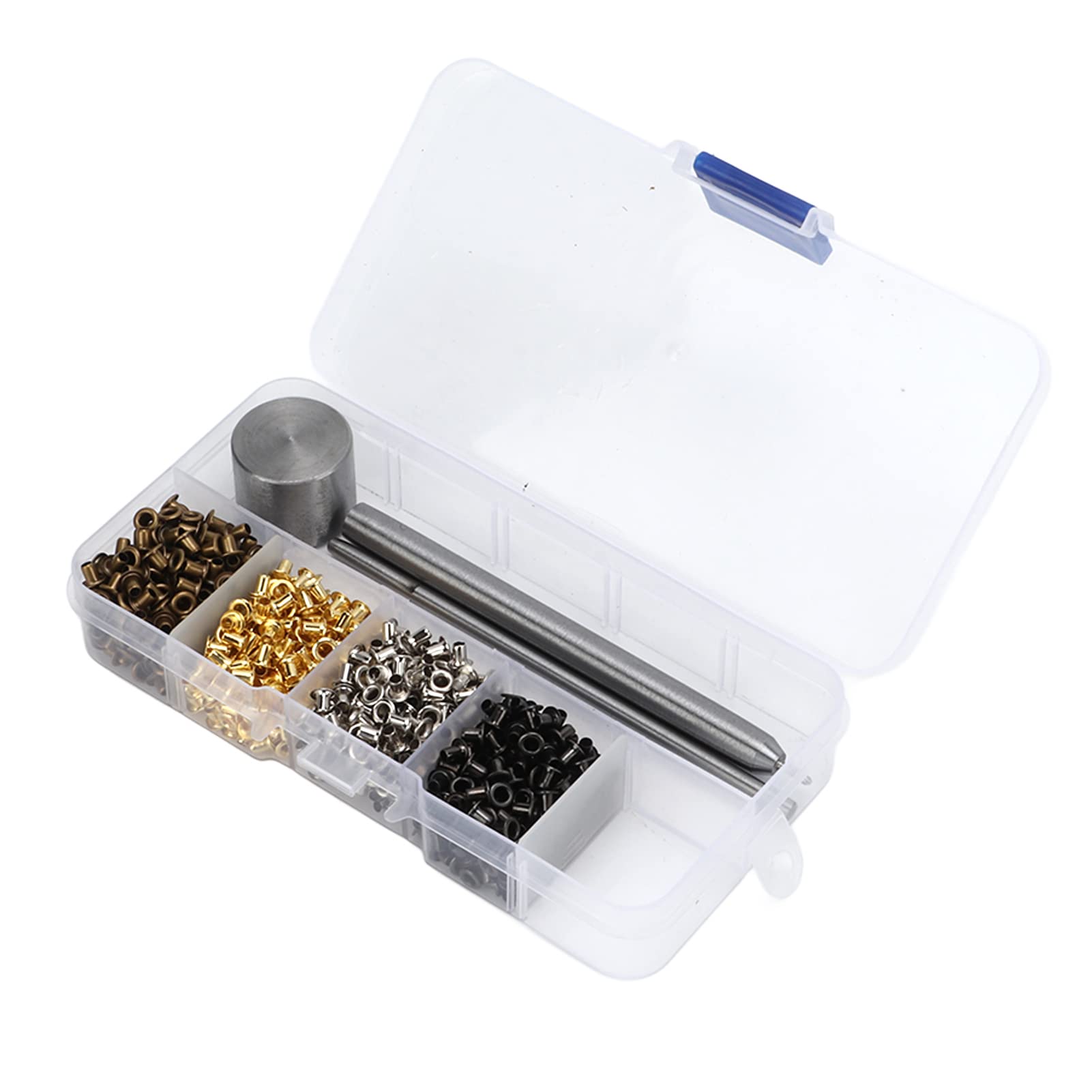 STOBOK 50 Occhielli Metallici Argento 5mm Con Rondelle - Kit Per Riparazione Scarpe, Abbigliamento E Artigianato - 6