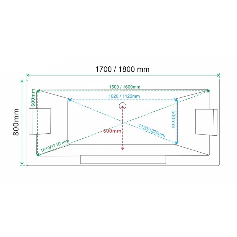 Baignoire balneo EDEN 170 1 à 2 places ARCHIPEL® 170x80 - 5