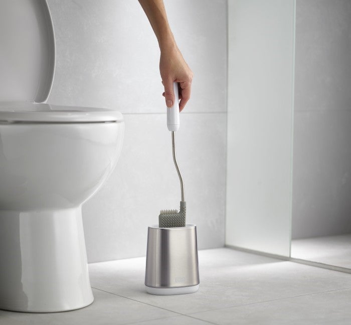 Flex™ Lite Steel Brosse de toilette Anti-goutte, support compact, anti-empreintes digitales, en acier inoxydable, Grise (70561) - 7