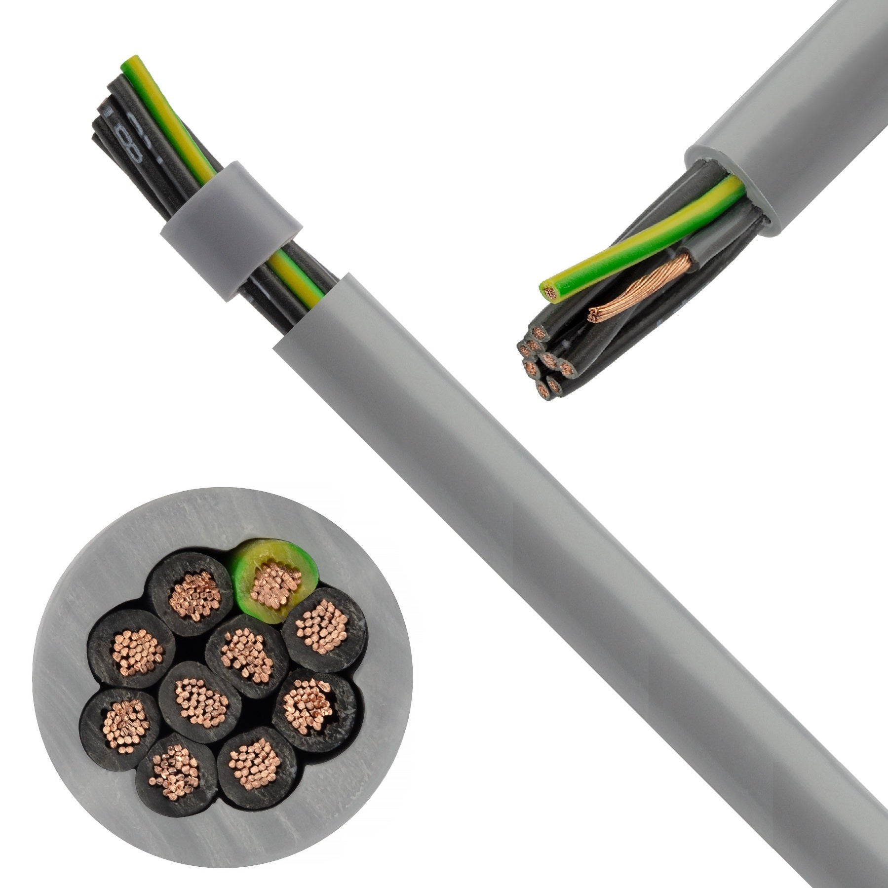 Kabel sterowniczy OPVC-JZ 10x1mm2 szary 300/500V numerowany olejoodporny linka TKD 100m