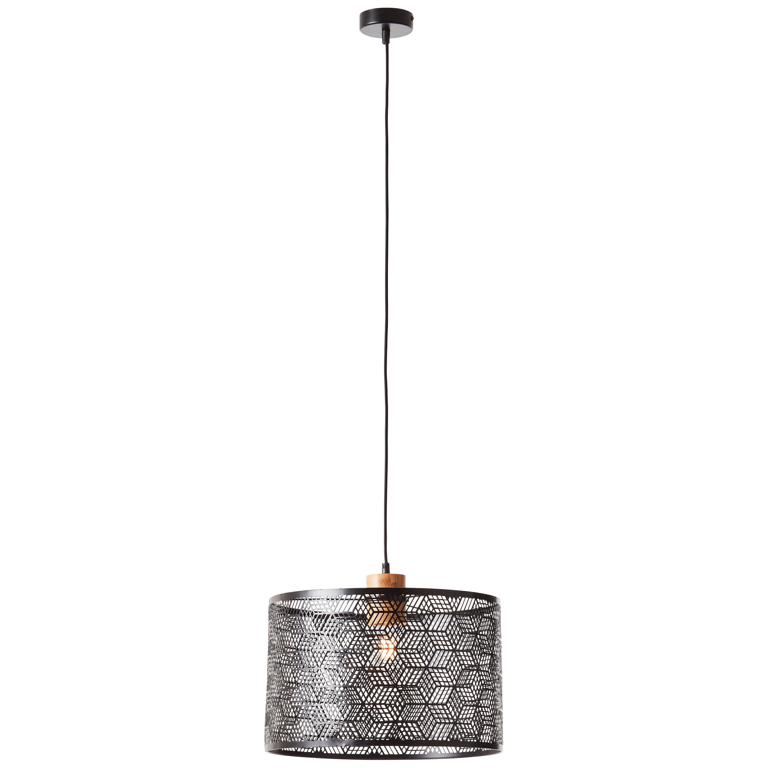 Lampa podłogowa Brilliant Mesa, 1 lampa, czarny/korzeń, metal/bambus, 1x A60, E27, 60 W - 3
