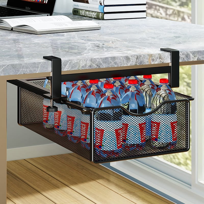 1 x Table multifonctionnelle en fer forgé résistant aux perforations, petite table de rangement, noire, 36,5 x 21,5 x 9 cm. - 4