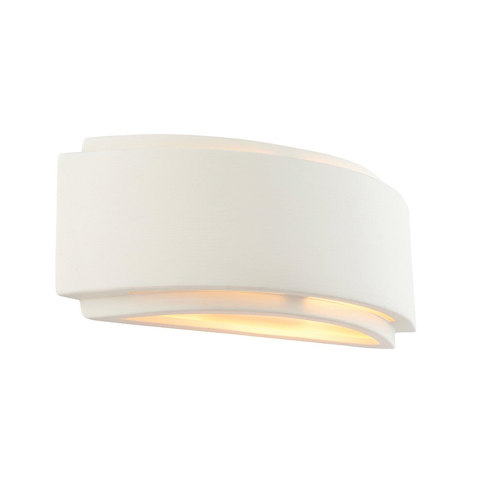 Kinkiet GIANNA biały 1xE14x15W ceramika / gips wym:13x31x8,5cm IP20 Endon
