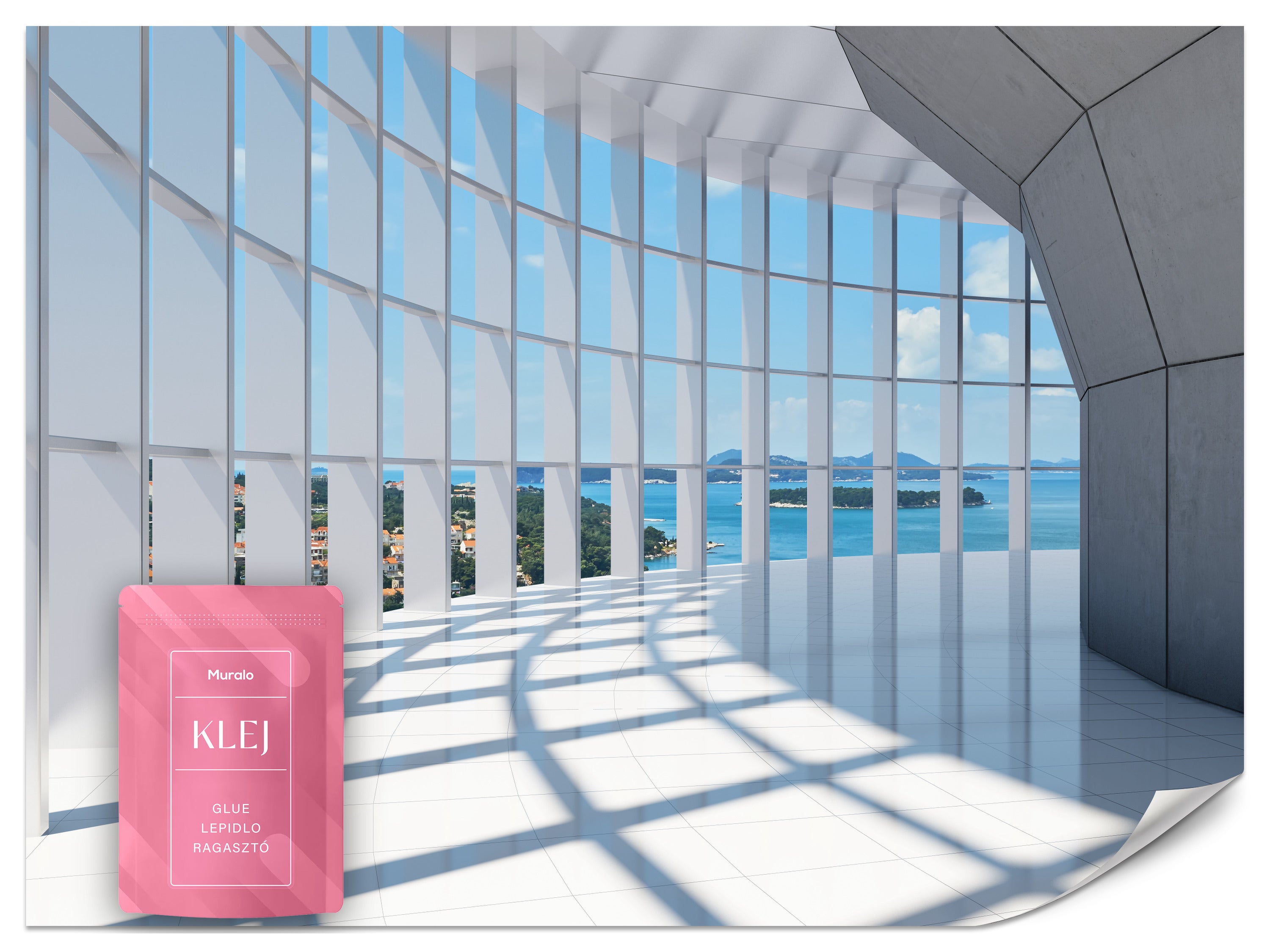FOTOTAPETA DO BIURA NOWOCZESNY TUNEL EFEKT 3D PEJZAŻ OCEAN WYSPY 400x280