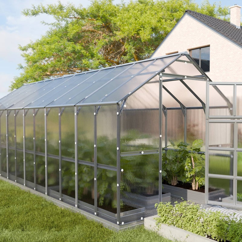 Szklarnia KLASIKA HOUSE 2,35 x 6,12 m (14,38 m²), 6 mm z powłoką z poliwęglanu 1szt.