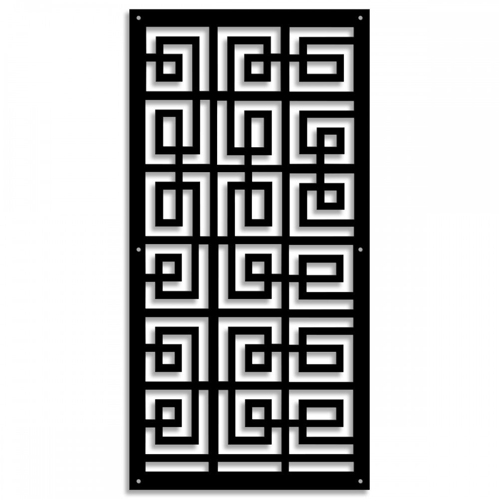 THAI - Panel perforowany z PCV - MARKIZA PRZECIWSŁONECZNA 98x198 cm CZARNY Grubość 1 cm