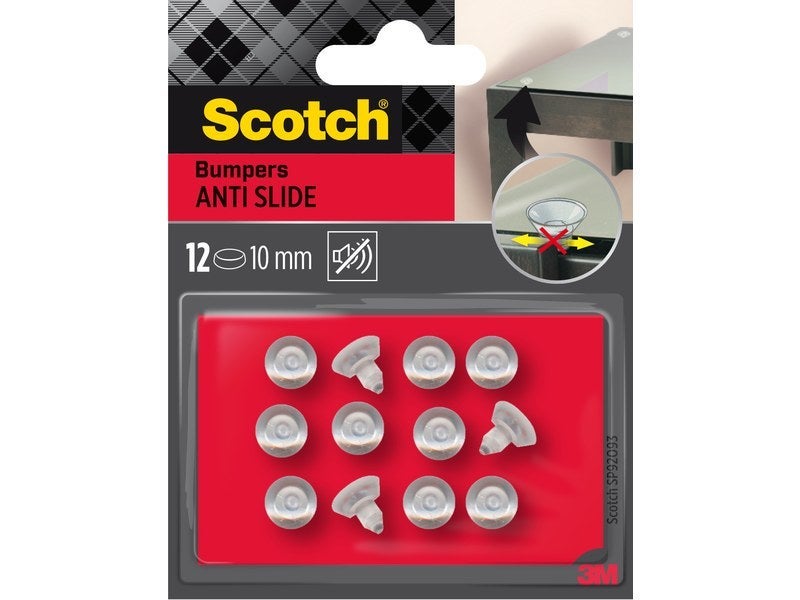 Lot de 12 ventouses anti-dérapante pour plateau en verre, SCOTCH, diam.10 mm - 2