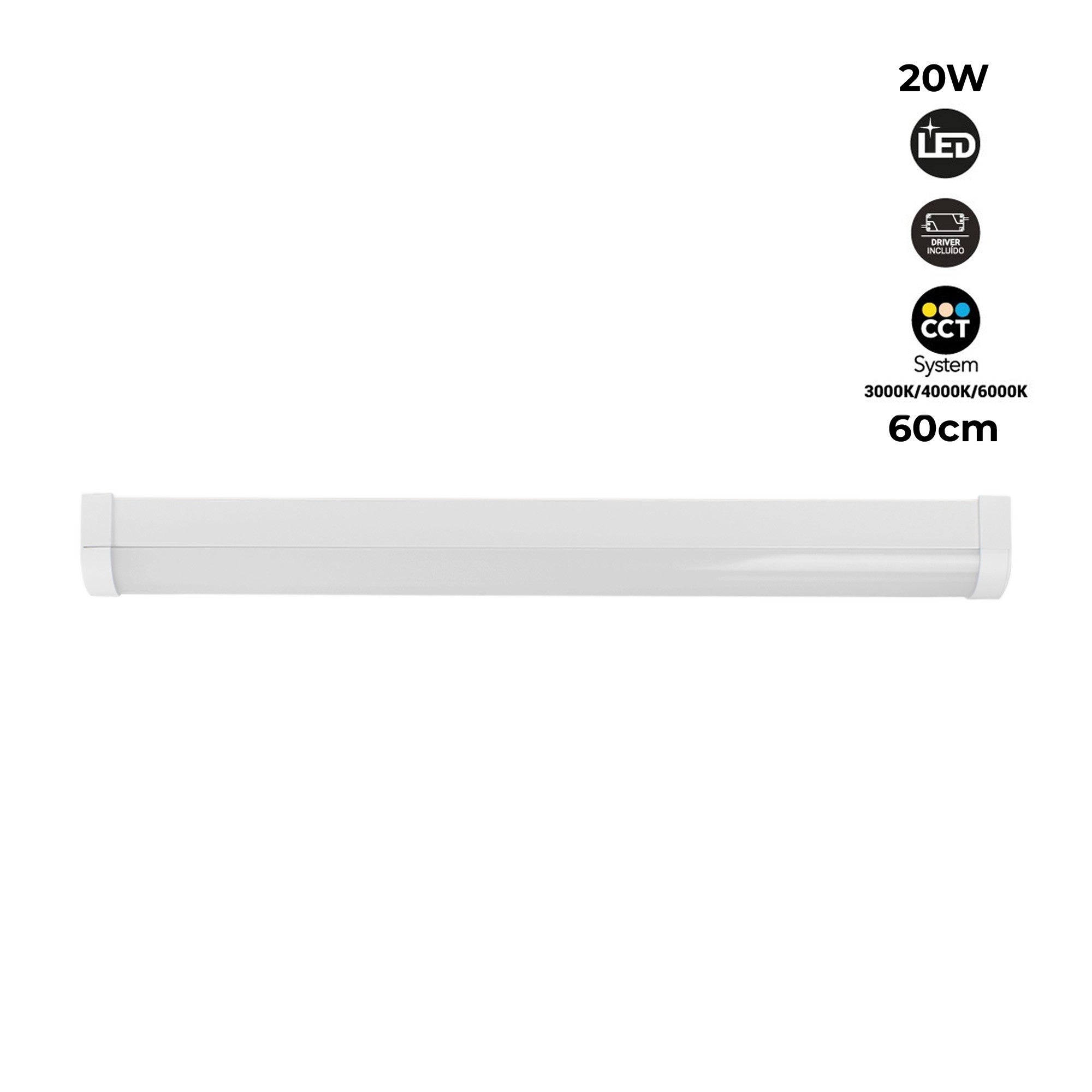 Linéaire LED haute puissance CCT - 20W - 60cm - 2