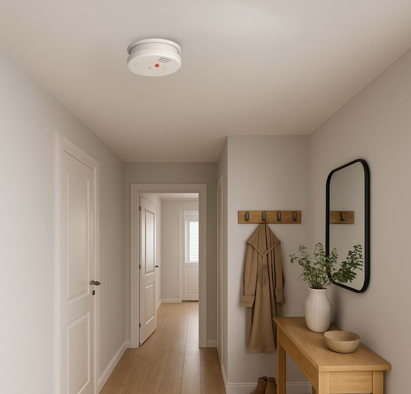 Détecteurs de fumée par lot de 4 Batterie 9V Conforme DIN EN 14604 Alarme - 5