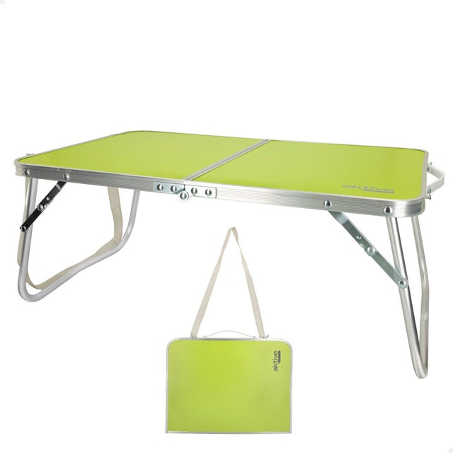 Table Pliante Aluminium De Camping - Légère, Portable, Noir, Dimensions 39.5x34.5x32.5 Cm