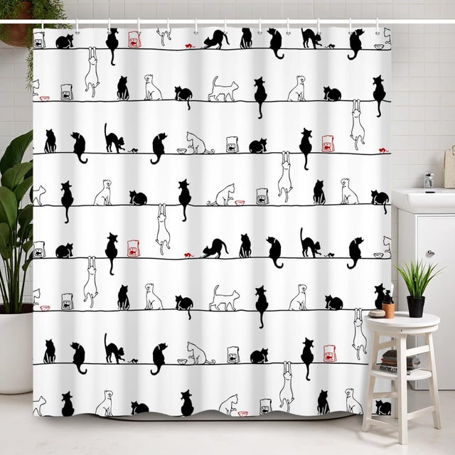 Lush Decor Hygge - Tenda da doccia moderna con effetto lino, 183 x 183 cm, colore: grigio chiaro