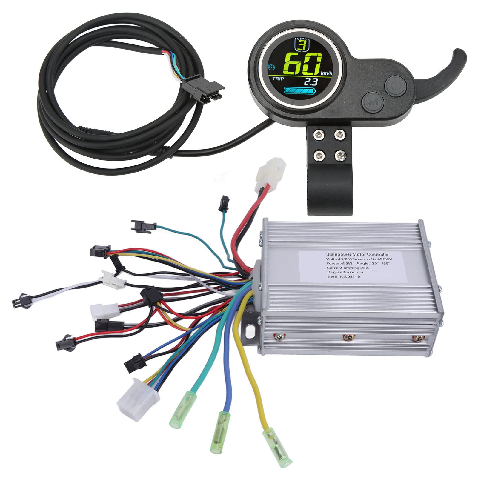 Alomejor Kit Contrôleur Moteur Sans Balai 24V-48V + écran LCD étanche – 250W/350W, Compatible Vélo électrique Et Scooter